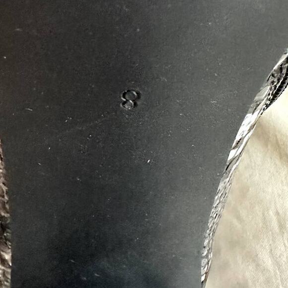 Rampage Snake Skin Animal Print Heeled Boots NWOB Women's Sz 8 Black White - Picture 12 of 12